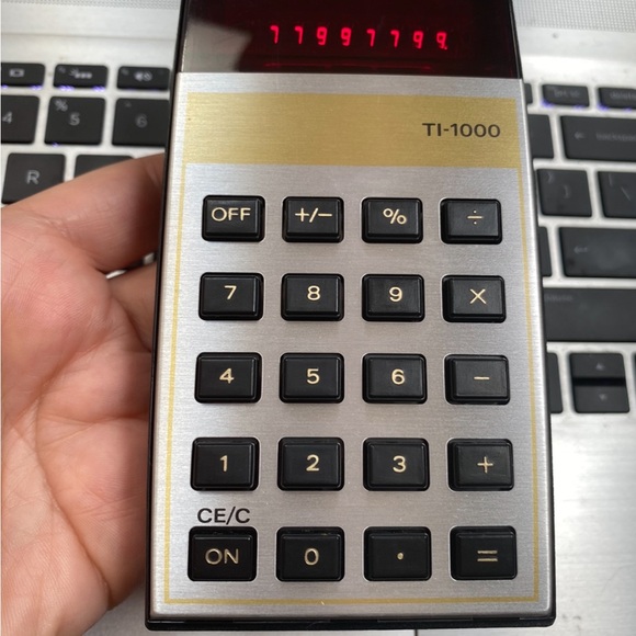 Vintage 70s Texas Instruments TI-1000 Calculator with box - Picture 8 of 13